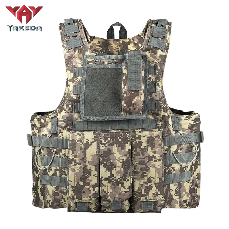 YAKEDA Tactical Vest Multifunctional Outdoor Tactical Amphibious Vest CS Camouflage Equipment Training Uniform Vest