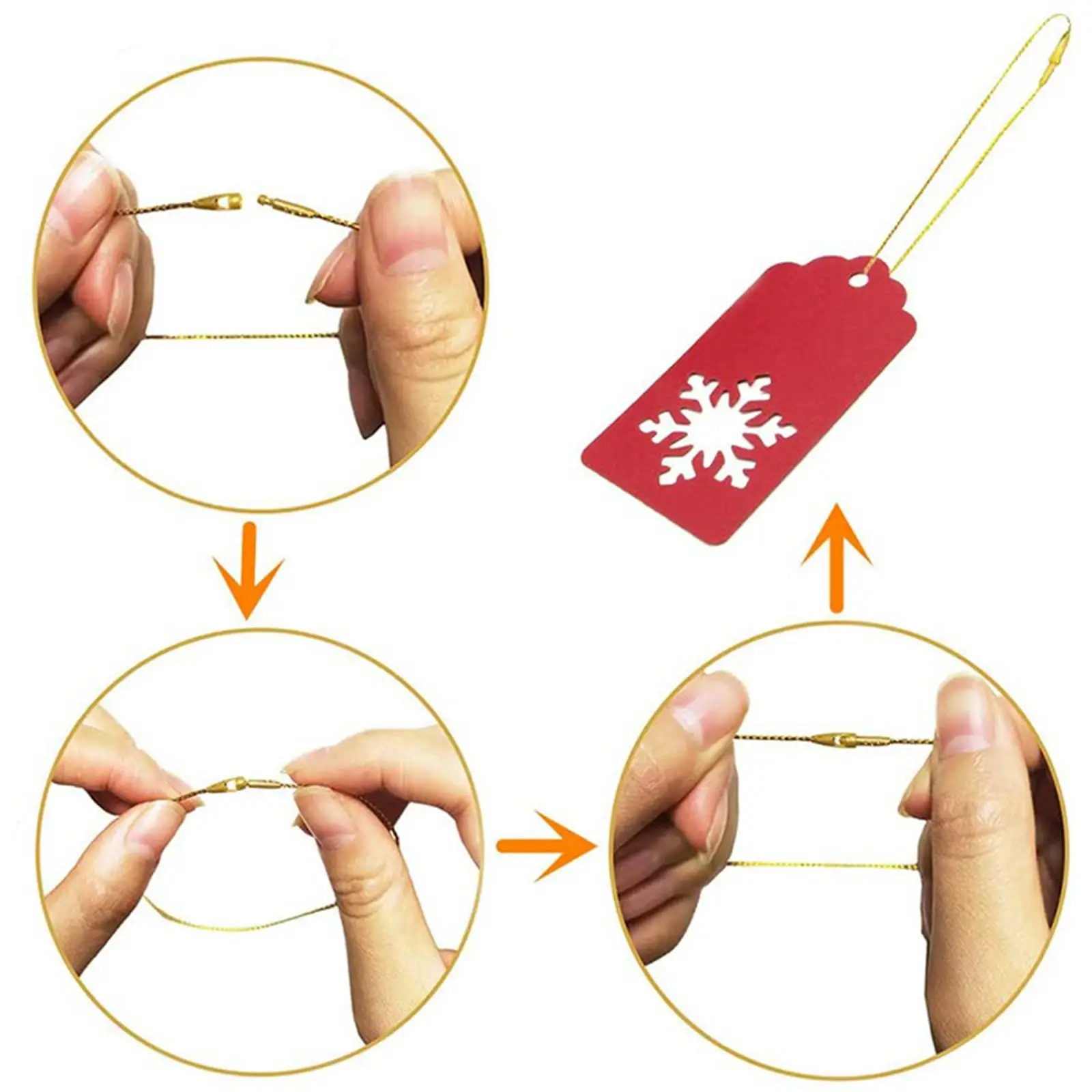 Jewelry Making Tag Rope 800 Pieces Polyester Hanging String with Buckle Pins for Clothing Price Tags Gift Labels Retail