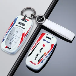 Racing Style Design Car Key Case Cover Key Auto Accessory For Audi A1 A3 8V A4 B8 B9 A5 A6 C7 A7 A8 Q3 Q5 Q7 S4 S6 S7 S8 R8 TT