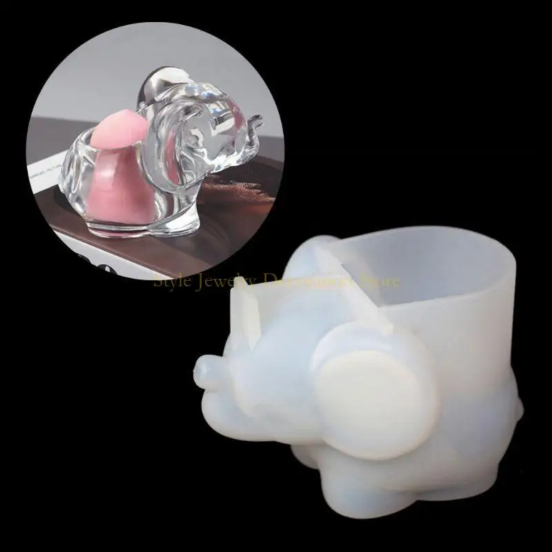 D46E Makup Makup Making Młąca Forma Forma Słon Wyświetlacz Taca Forms Forma Słoni Kształt Magazyn Pudełka