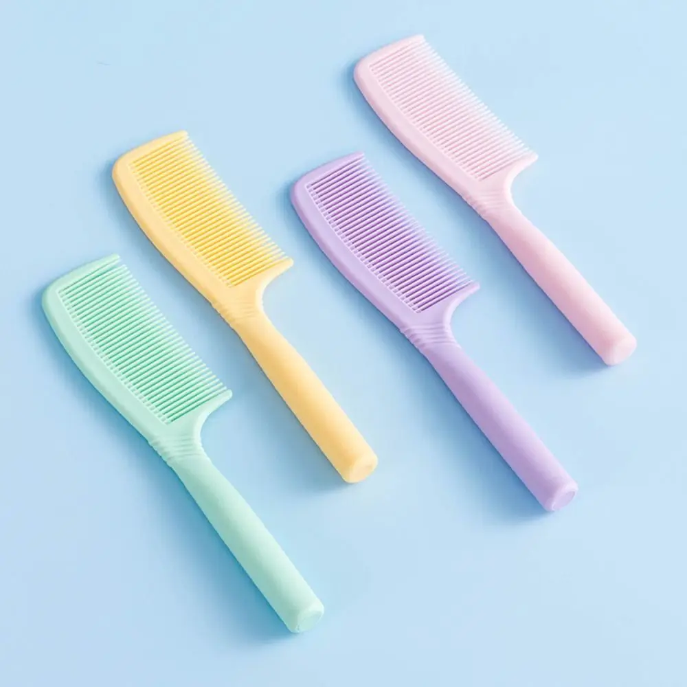 Cute Plastic Hair Comb Macaron Color Anti-static Massage Smoothing Comb Wear-resistant Scalp Massage Hairdressing Comb Barber