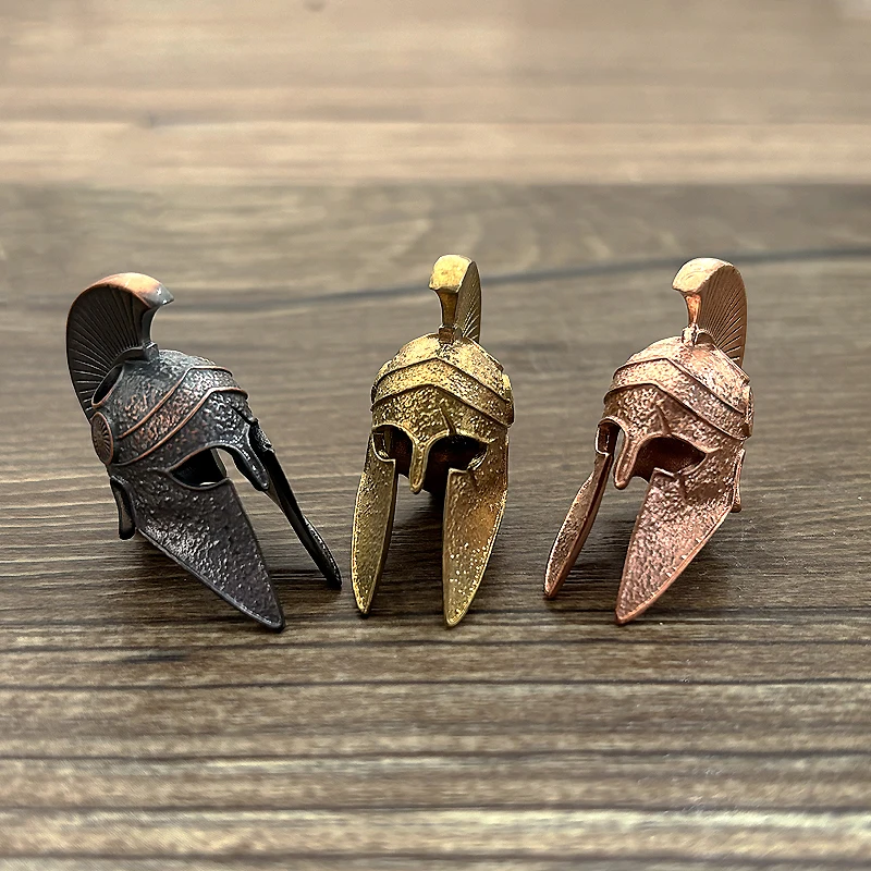 Brass Sparta EDC Beads Umbrella Rope Pendant Key Chain Accessories Copper Paracord Beads Zipper Accessories