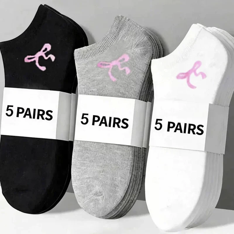 5Pairs Unisex Athletic Socks Anti Friction Breathable Sweat Sports Socks Low Cut Ankle Support Running Gym Training Fitness Sock