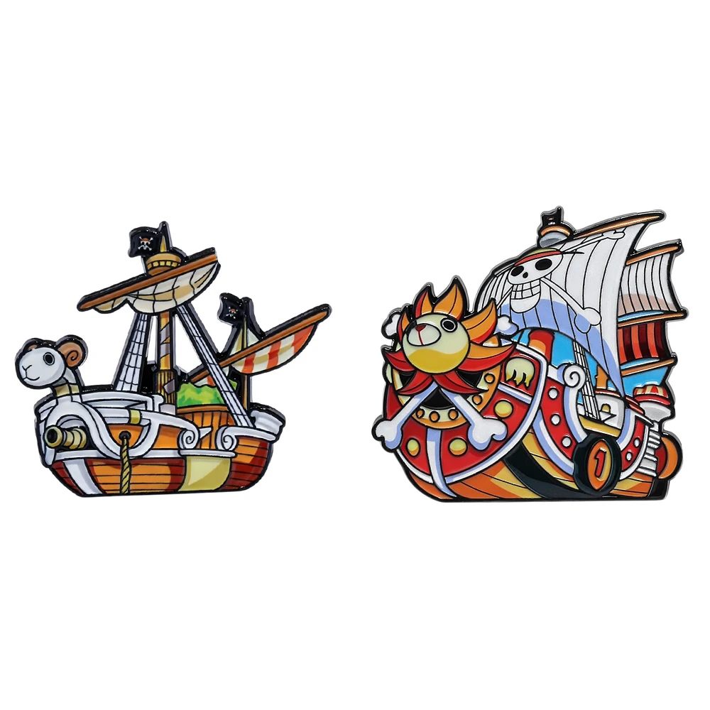 1 Pc​​​ Personality Brooch Going Merry & Thousand Sunny Enamel Pin Metal Badge Jewelry Clothing Backpack Accessories Gift