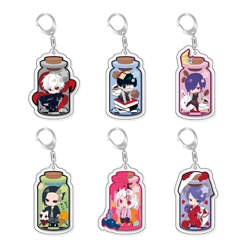 Anime Tokyo Ghoul Acrylic Keychain Hanging Keyring Backpack Pendant Kaneki Ken Touka Kirishima Decorative Accessories Ornament