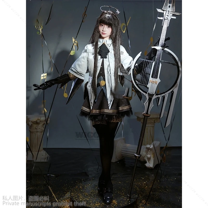 

Virtuosa Cosplay Costume Game Arknights Cosplay Costumes HSIU Women's White Uniform Full Costume Virtuosa uniform