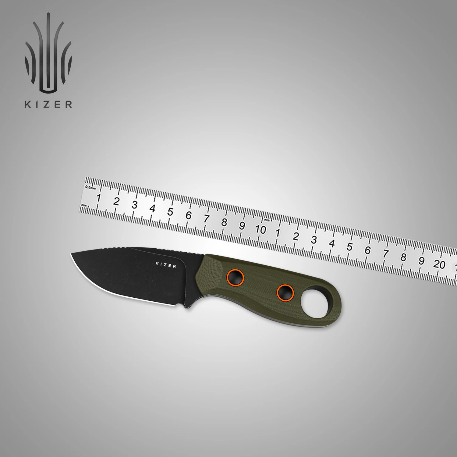 

Kizer Fixed Blade Knife 1078A1/1078A2 Beaver G10/Micarta Handle with D2/Nitro-V Steel Blade Fixed Knife for Outdoor ﻿