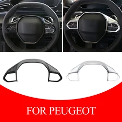 For Peugeot E-208 508 208 3008 GT 4008 5008 2016-2020 Car Steering Wheel Panel Cover Sequins Trim  Accessories