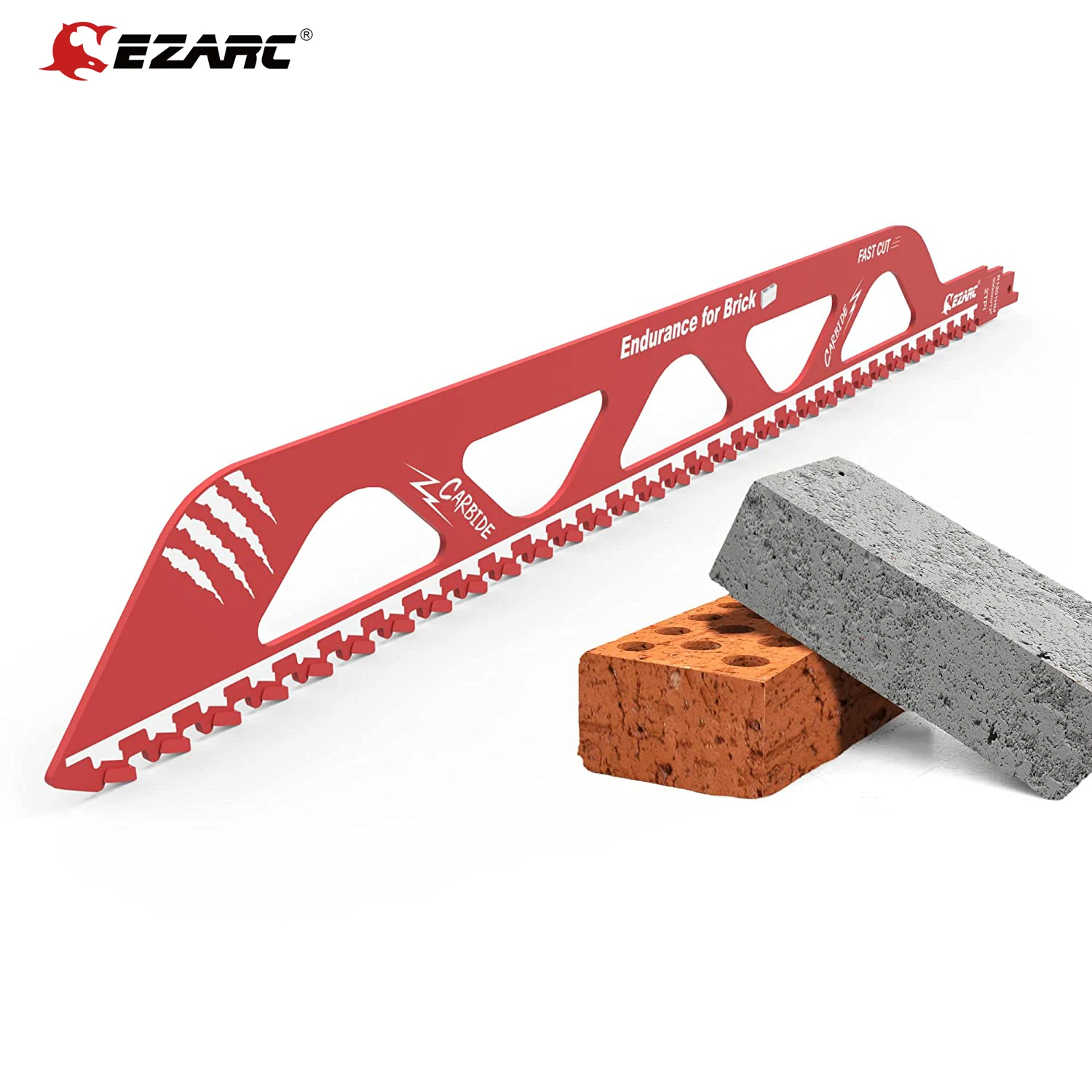 EZARC Masonry Reciprocating Saw Blade 12"/18" Carbide Sawzall Blades for Cutting Aerated Concrete Concrete Block, Brick,drywall