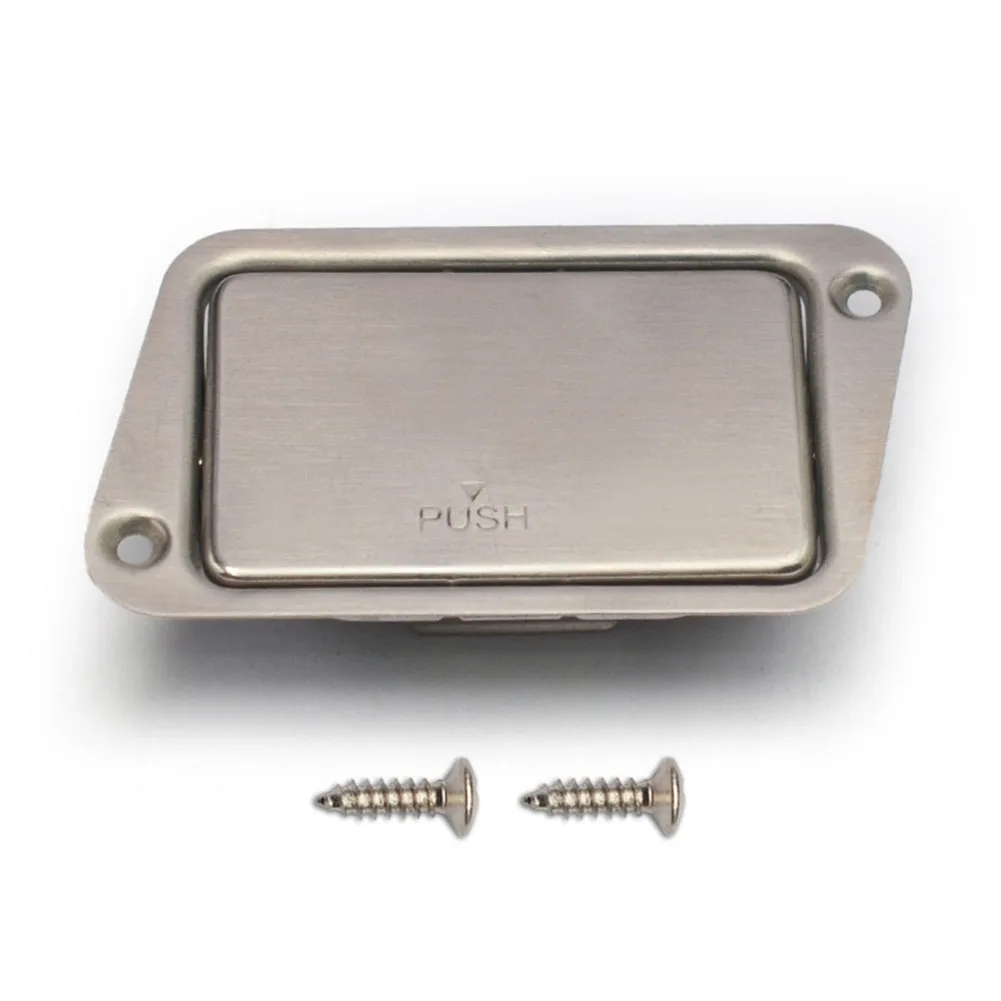 Sleek Silver Battery Box Cover for 9V Compartment in Electric Guitars with Active Pickup Replacement and Upgrade