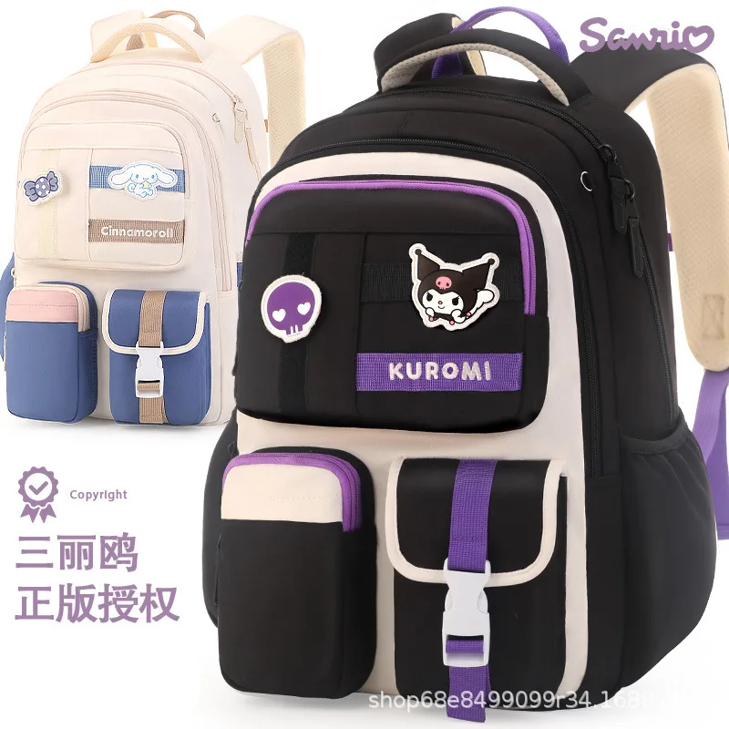 Sanrio Student School Bag Backpack Backpack Lightweight New Air Cushion Cartoon School Bag My Melody Kuromi Student Gift