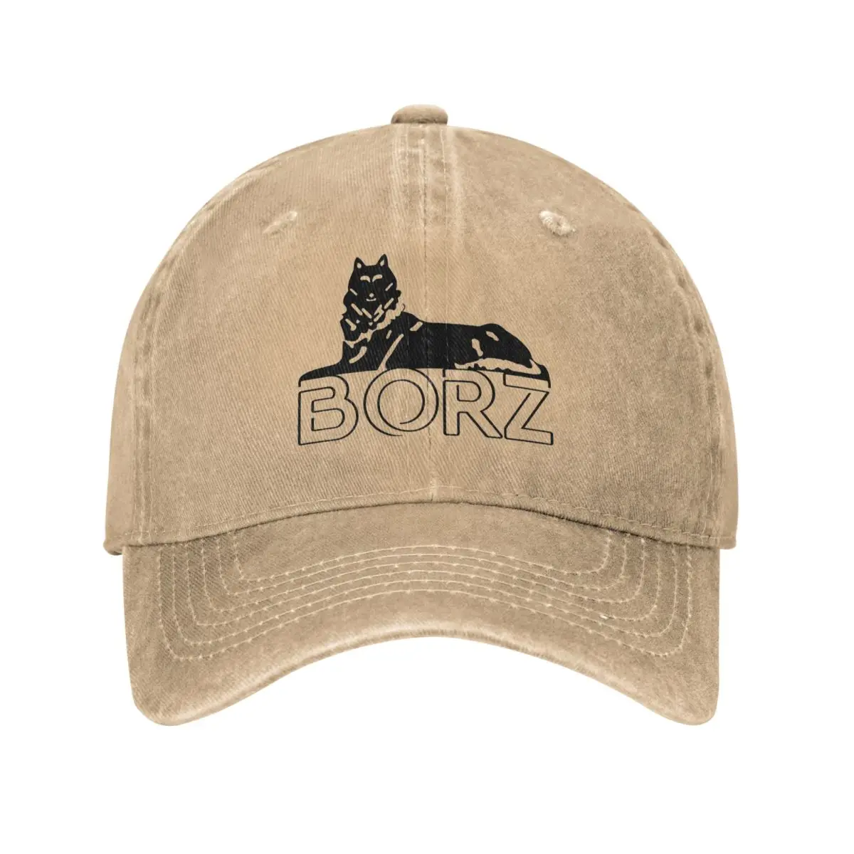 Blackout Chechen Borz Dog Washed Baseball Cap Chechnya Vintage Hip Hop Hats Spring Couple Women Hippie Sun-Proof Snapback Cap