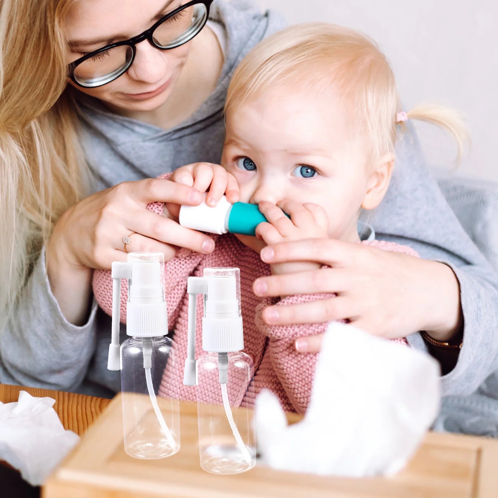 

5Pcs Rotary Nasal Spray Bottles Premium Quality Nasal Mister Mini Spray Bottle Empty Travel Sub Bottles Perfect for Camping