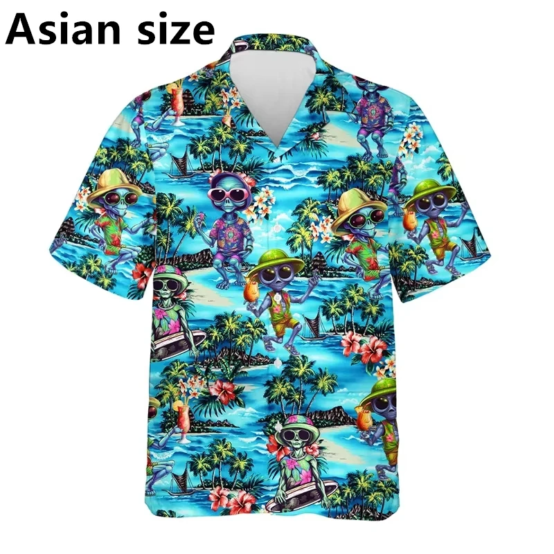 

Vintage Men's Shirt 3D Print Hawaiian Pattern Men's Clothing Fashion Casual Pop Beach Harajuku Fashion Holiday Shirt For Women