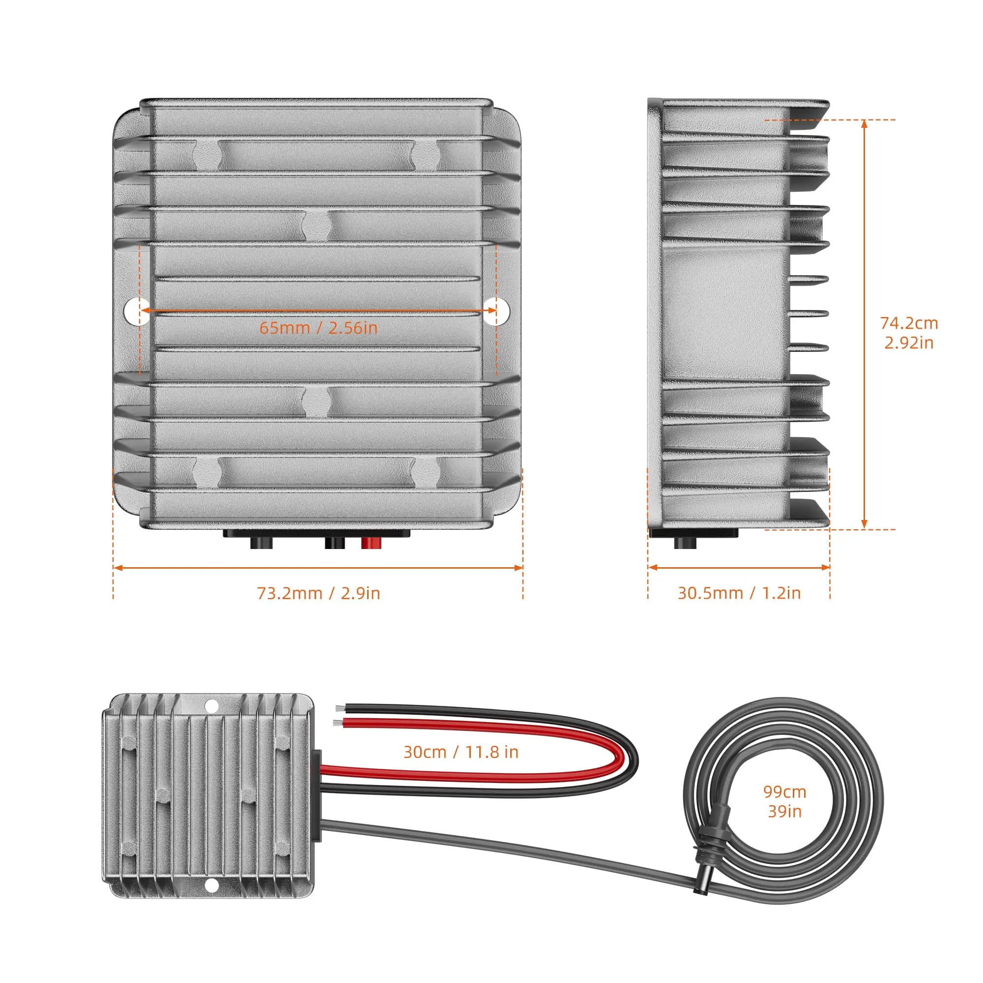 For Starlink Gen 3 12V Conversion Kit with Cable ,12V to 57V DC Step up Converter for Starlink V3