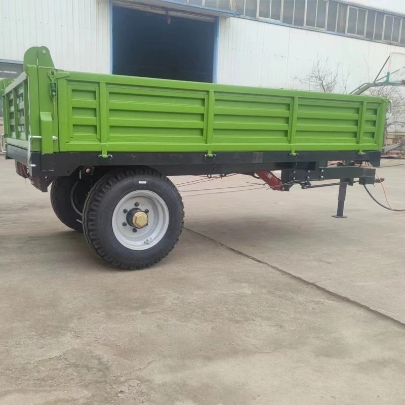 Rimorchio per trattori pesanti per trasporto agricolo Sospensione regolabile per terreni grezzi Ideale per cereali, foeni e bestiame