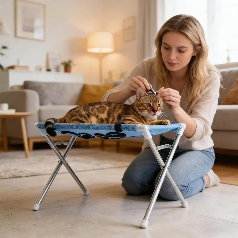 Support de bain pliable antidérapant pour animaux de compagnie, hamac suspendu fixe pour toilettage domestique, lavage des chats et des chiens