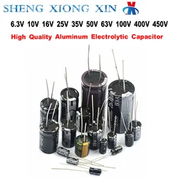 5-20 pcs/Lot Capacitor Eletrolítico de Alumínio 6.3V 10V 16V 25V 35V 50V 63V 100V 1 47 22 10UF UF UF UF 100UF 220UF 330UF 470UF 680UF