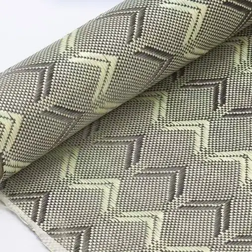 3K 240g real carbon fiber double V-pattern fabric, pure carbon fiber or aramid blend fabric, black, yellow, blue 1m * 1m/1.5m
