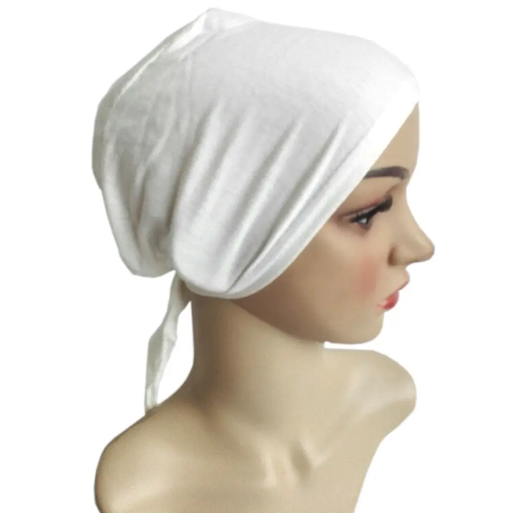 Chic Elastic Underscarf Solid Headwear Hair Accessories Inner Hijab Caps Muslim Cap Islamic Hijab Women's Hijabs