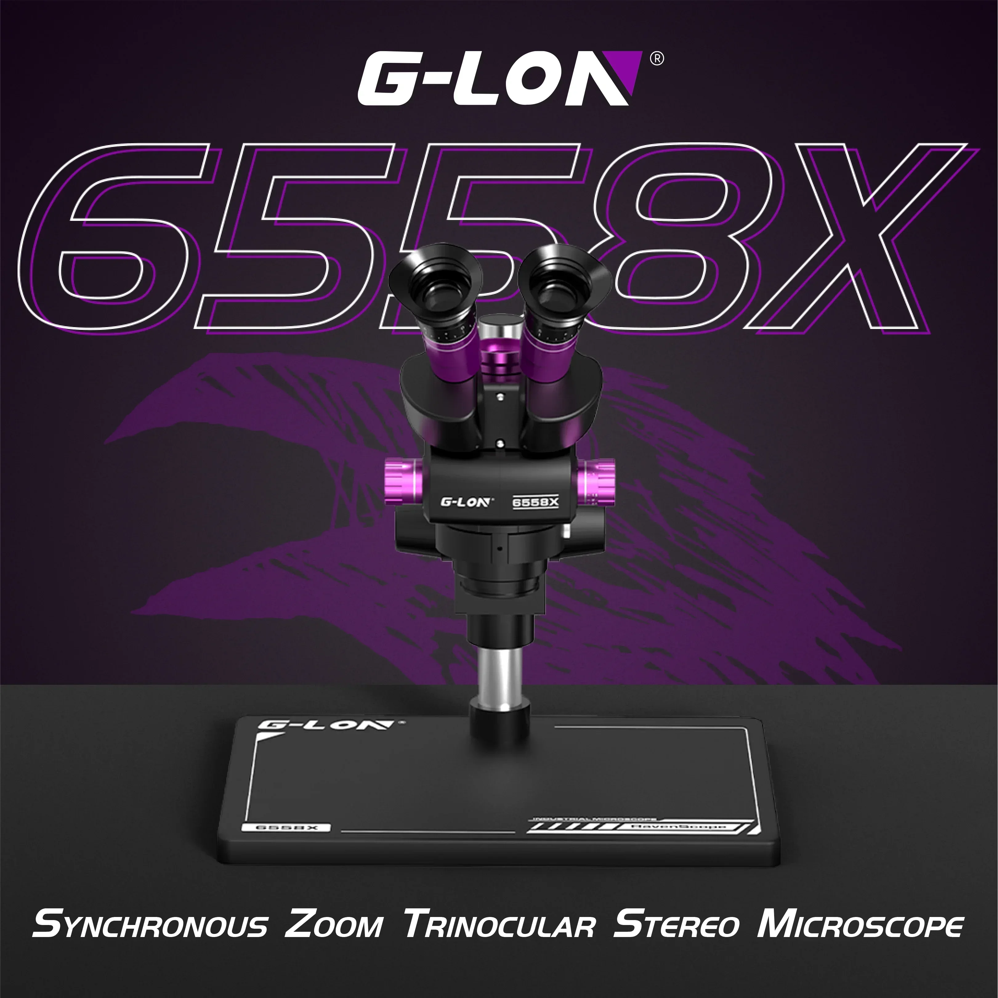 

G-LON 6558X синхронный зум тринокулярный стереомикроскоп 6,5X-58X зум электронный микроскоп для мобильных телефонов инструменты для ремонта печатных плат