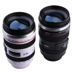 380ml Stainless Steel Camera EF24-105mm Coffee Lens Mug White Black Coffee Mugs Creative Gift  Coffee Cups