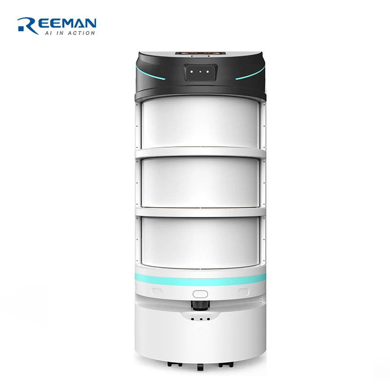 Reeman Automatic Obstacle Avoidance Service Robots Intelligent Waiter Robot Multi-Layer Food Delivery Robot For Hospital