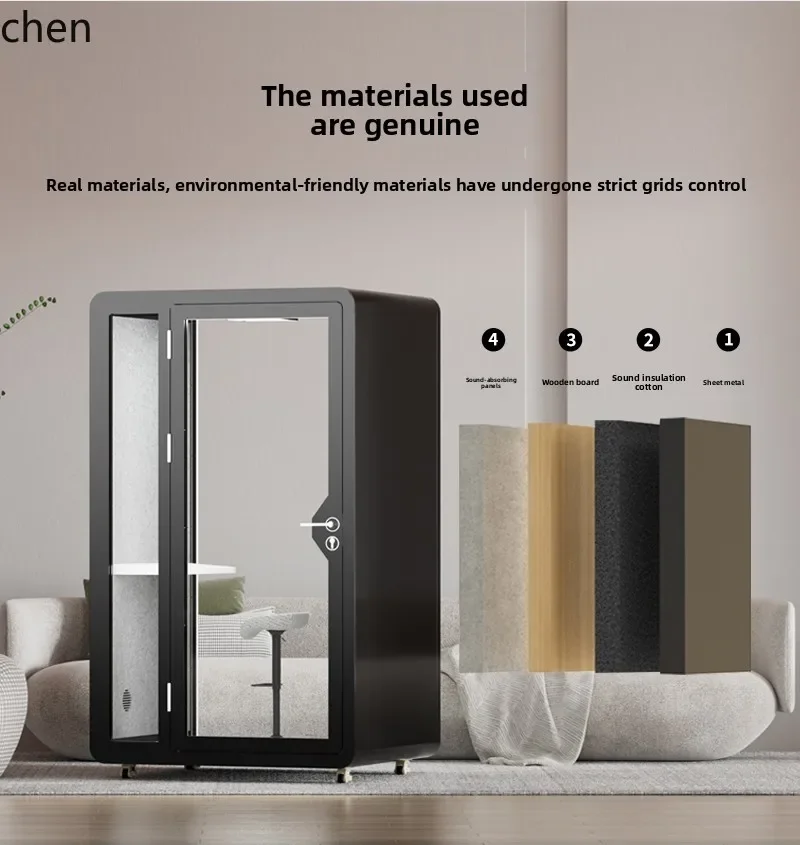 HT Soundproof Home Piano Silent Room Recording Studio Movable Phone Booth Test Chamber