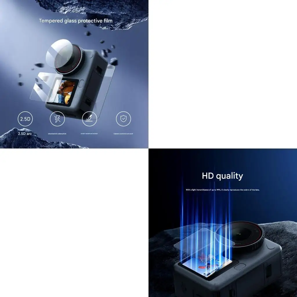 193A High Transparencies Screen and Lens Guard for Action 6 AntiGlare Shatterproof Precise Fit Enhances Visual Clarities