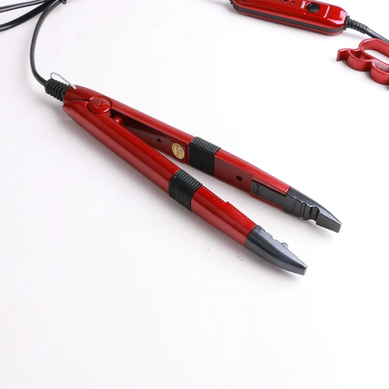 1 Salome Red Color Tem Control Iron Heat Keratin Pre Bonded Hair Extensions Tools Mini Iron Fusion Connector