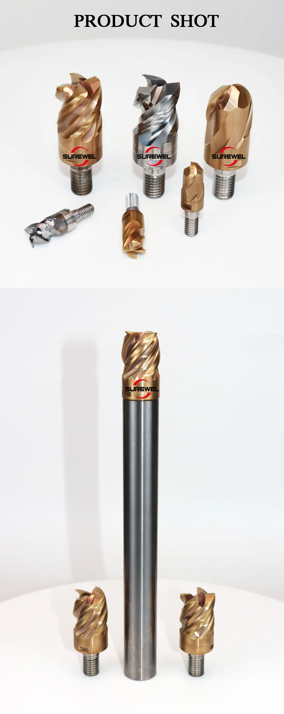 CNC Modulare Gewindete Fräsköpfe R1 R2 mit Rundem Fräsprofil, Antivibrations-Flachfräser mit Gewindeanschluss – Detail 7