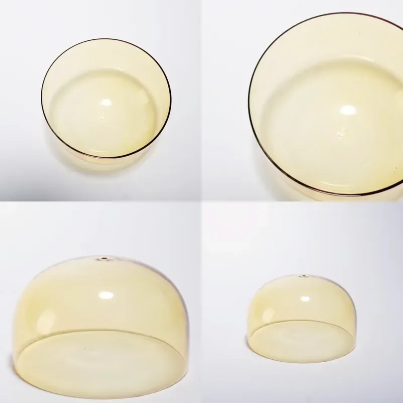 for  Borosilicate 3.3 Amber Glass Custom Drilled Handmade Desktop Lampshade Home Decoration Interior Lighting