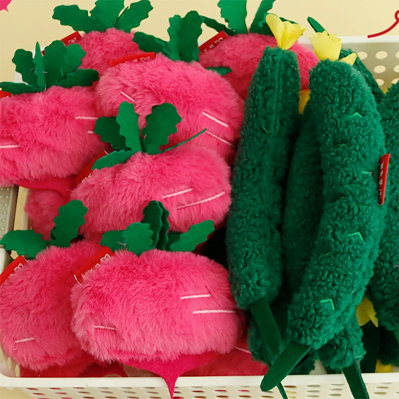 

Cute Pet Paper Toy Vegetable Funny Carrot Cucumber Shaped Cat Mint Plush Toy Cat Toy with Noisy Fingers Making Sound