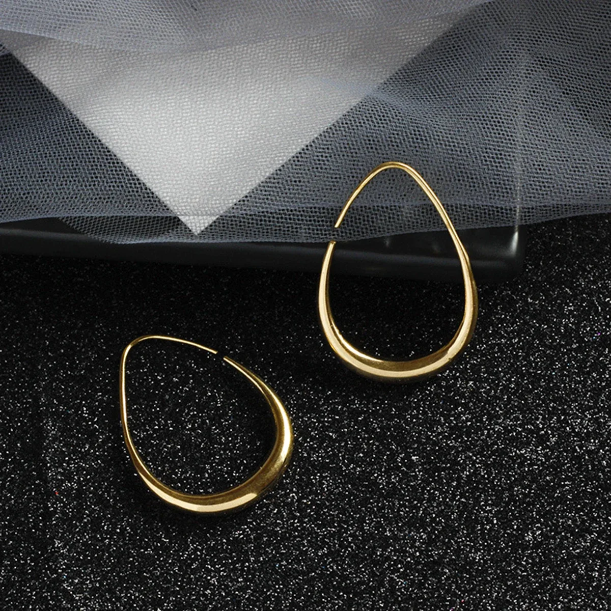 Diskon besar 925 anting-anting Hoop Oval geometris jarum perak untuk wanita desain sederhana perhiasan pesta pernikahan