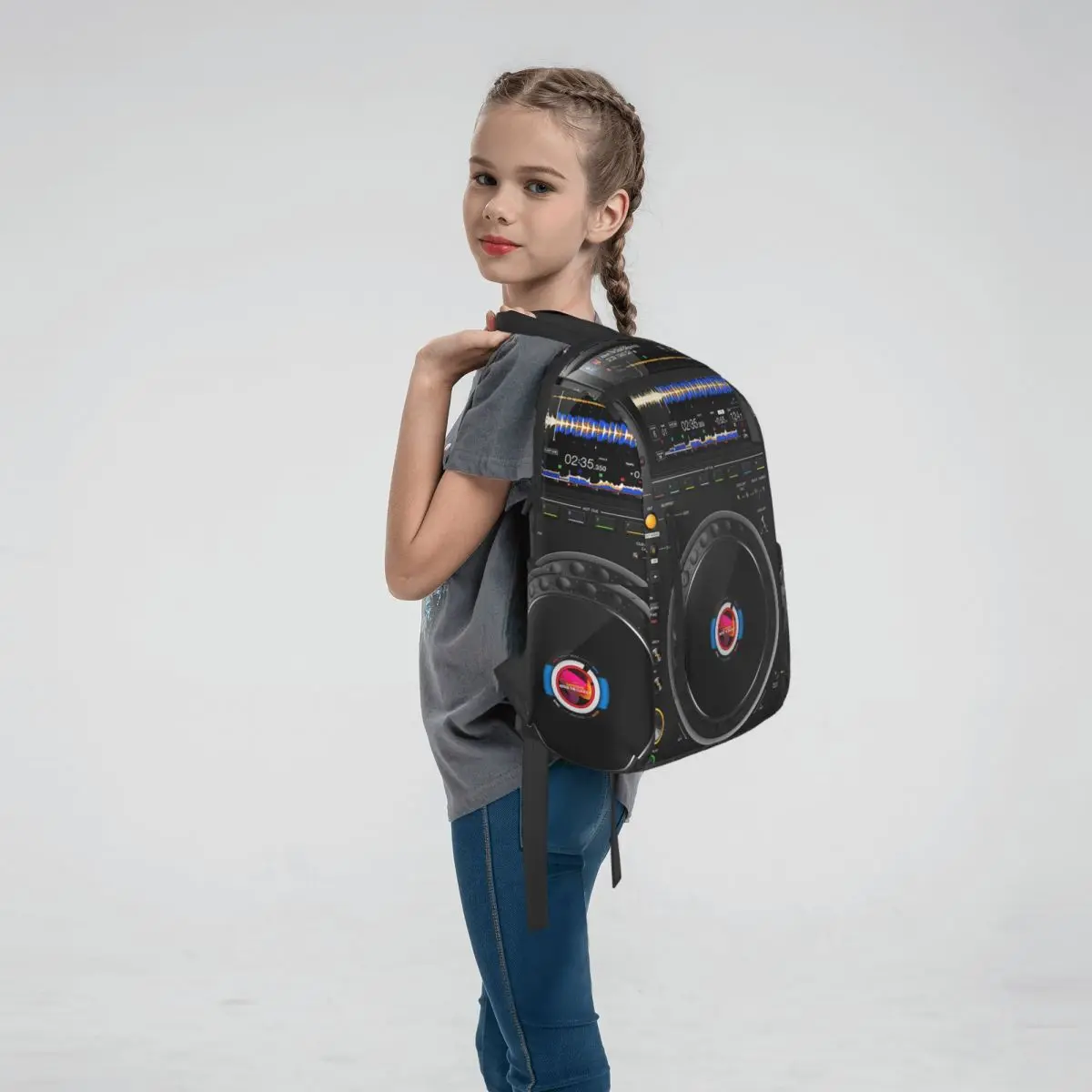 Pioneer DJ CDJ3000 Multi Format Player Backpack Large Capacity Boys Girls BookBag School Bag Shoulder Bags for Men Women