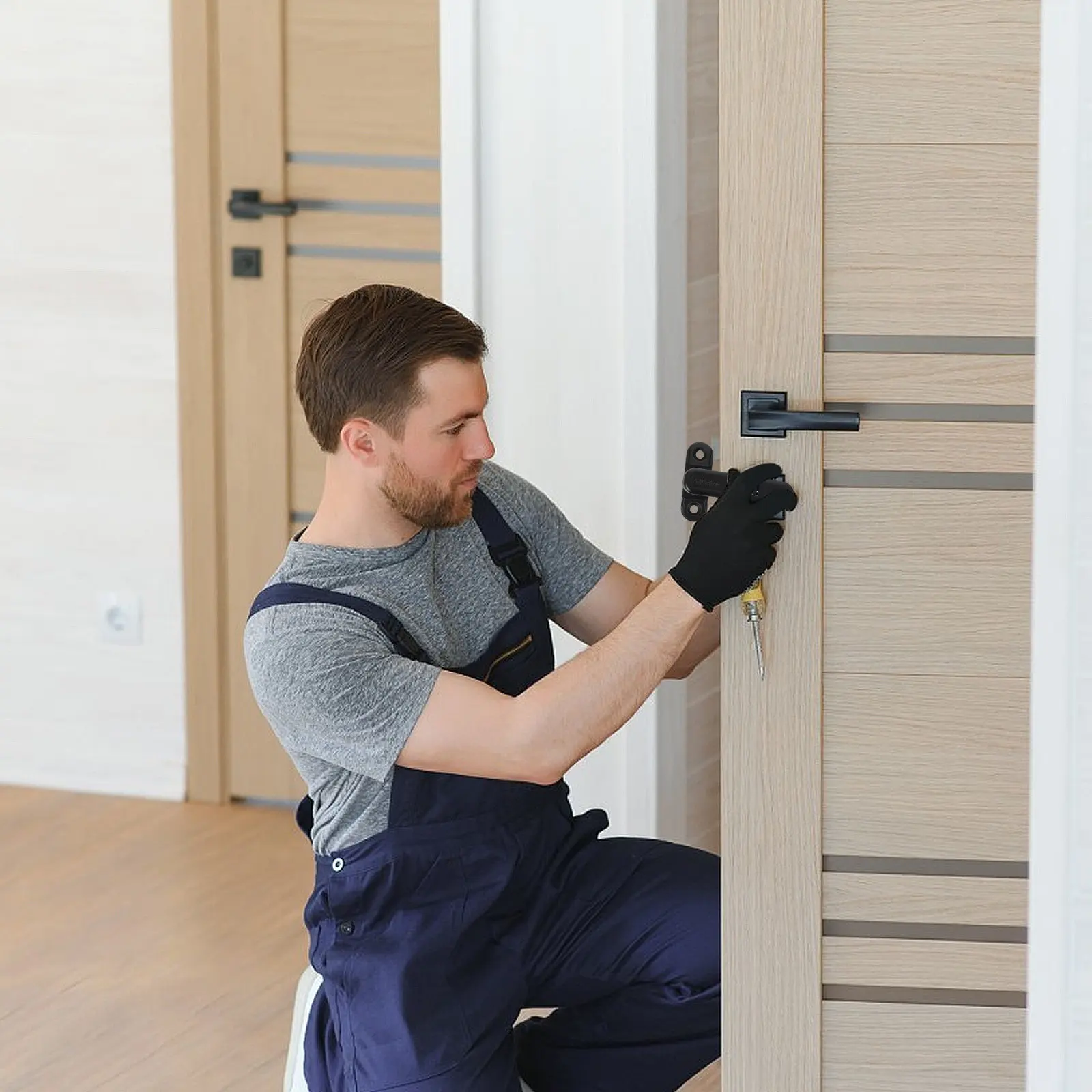 

Надежный дверной стопор-сигнализация для защиты от взлома: для дома, гостиничных номеров, гаражных ворот и систем безопасности