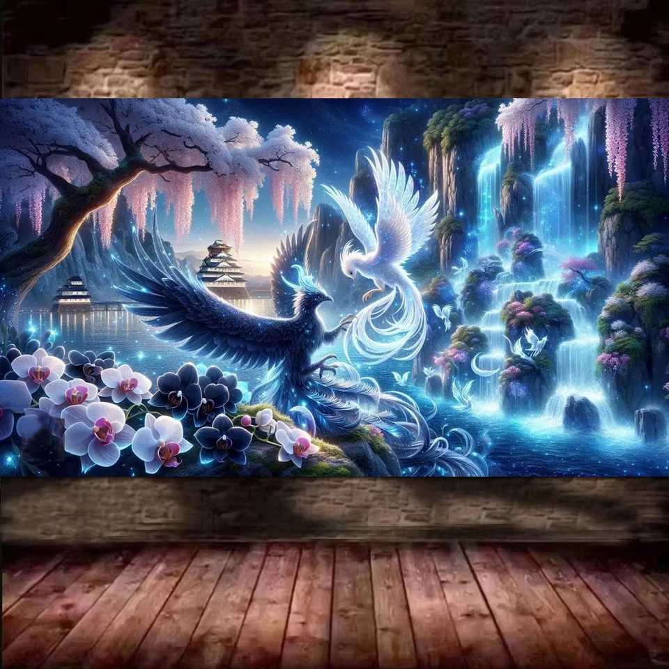 

Fantasy Forest Phoenix Waterfall Magnolia New 2026 Large Size Full Diamond Painting DIY Embroidery Diamond Art Mosaic For Decor