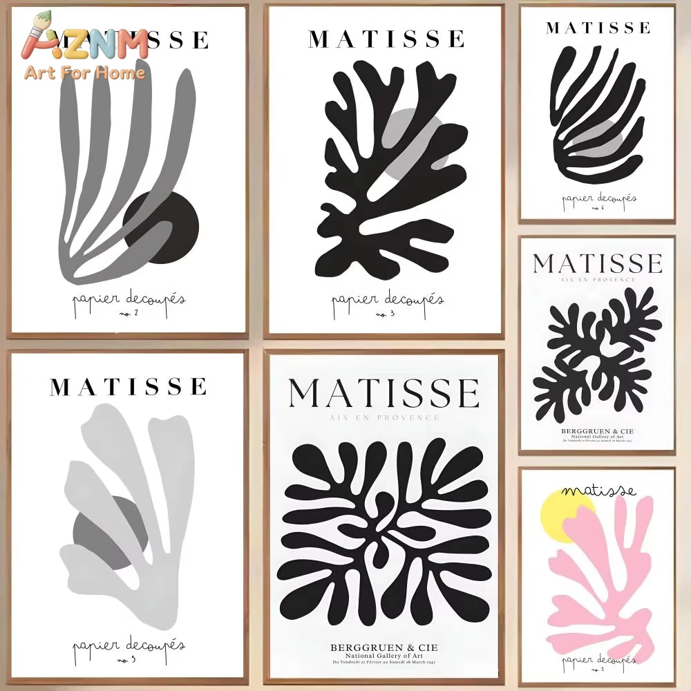 

1pc H-Henri M-Matisse Art Cut-Outs Collection Poster Modern and Elegant Wall for Home Decor Room Wall Art