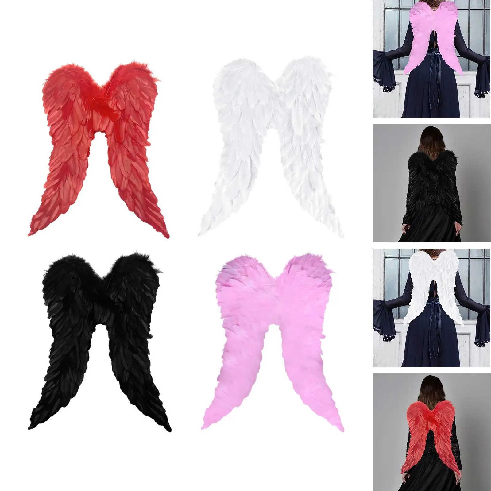 Angel Wing Cosplay Dames Fancy Dress Leuk Halloween-kostuum Fairy Wing voor toneelvoorstelling Vakantie Verjaardag Rollenspel Feest