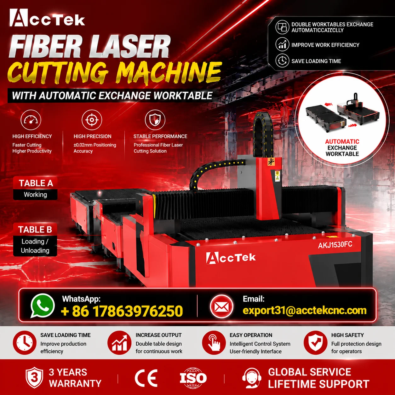 Dual Exchange Table Fiber Laser Cutter Save Labor Thick Plate Bearing Frame Low Deformation Stable Quality Long Service Life