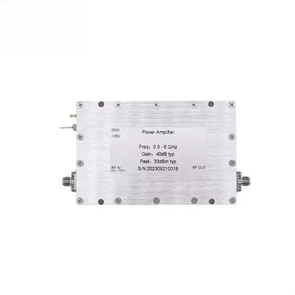 300MHz-6000GHz 40dB   amplifier, durable, 1dB 33dBm 28V 2W for safety protection, purchased directly from the manufacturer