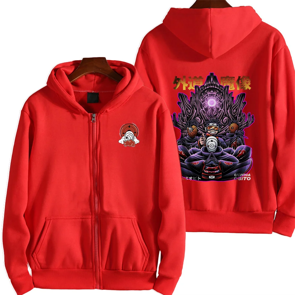 Anime Uchiha Obito Print Hoodies Couple student street sports casual Hoodies