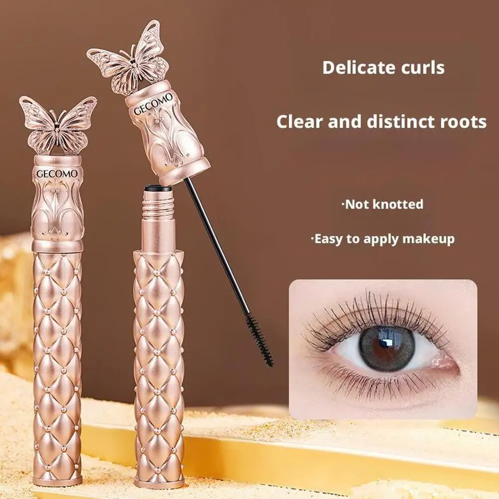 1 pz Mascara Nero Farfalla Design Ispessimento Allungamento Strumento Impermeabile Curling Mascara Liquido Occhio Fibra a lunga durata Ma E0B3