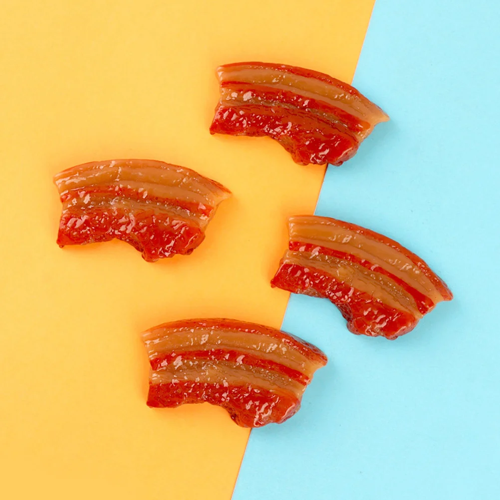 10個のリアルな肉の模造食品装飾、コンパクトで耐久性のある樹脂製キッチンオーナメント、写真撮影やレストランに最適