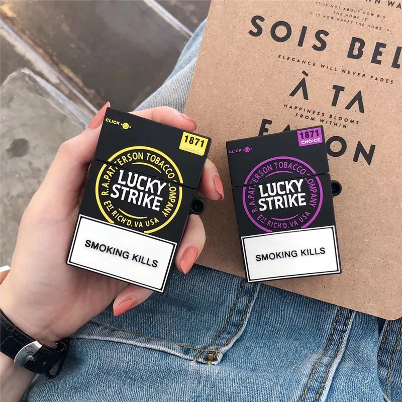 Для Airpods Pro Чехол, 3D Cigarette чехол для Airpods 1/2