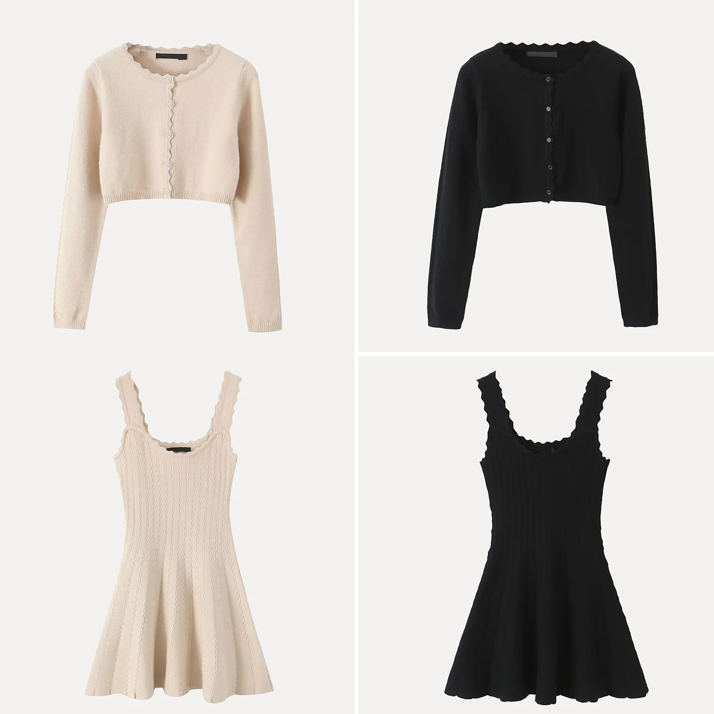 

Женский вязаный волнистый открытый кардиган с открытой талией, летний осенний комплект моды Z, брендовый комплект для взрослых, четыре сезона