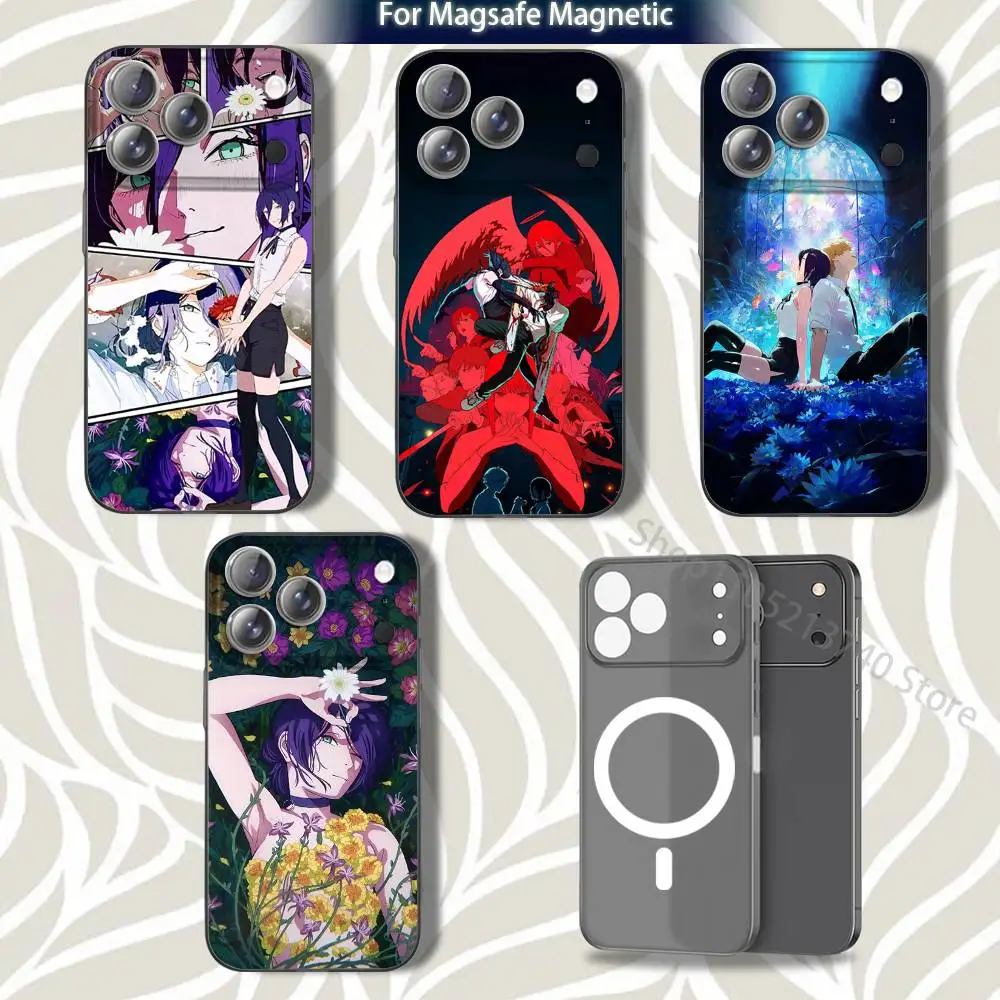 

C-Chainsaw R-RezeS ManS Phone Case For iPhone 15,12,11,14,13,17,16,Plus,Air,Pro,Max,E,Mini for Magsafe Magnetic Frosted Grey