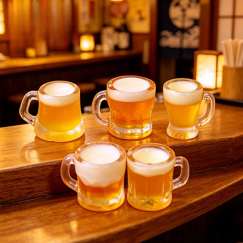 100pcs Wholesale Simulation Mini Beer Mug Cartoon Animal Cup Doll House Landscaping Decorative Ornament DIY Jewelry Accessories