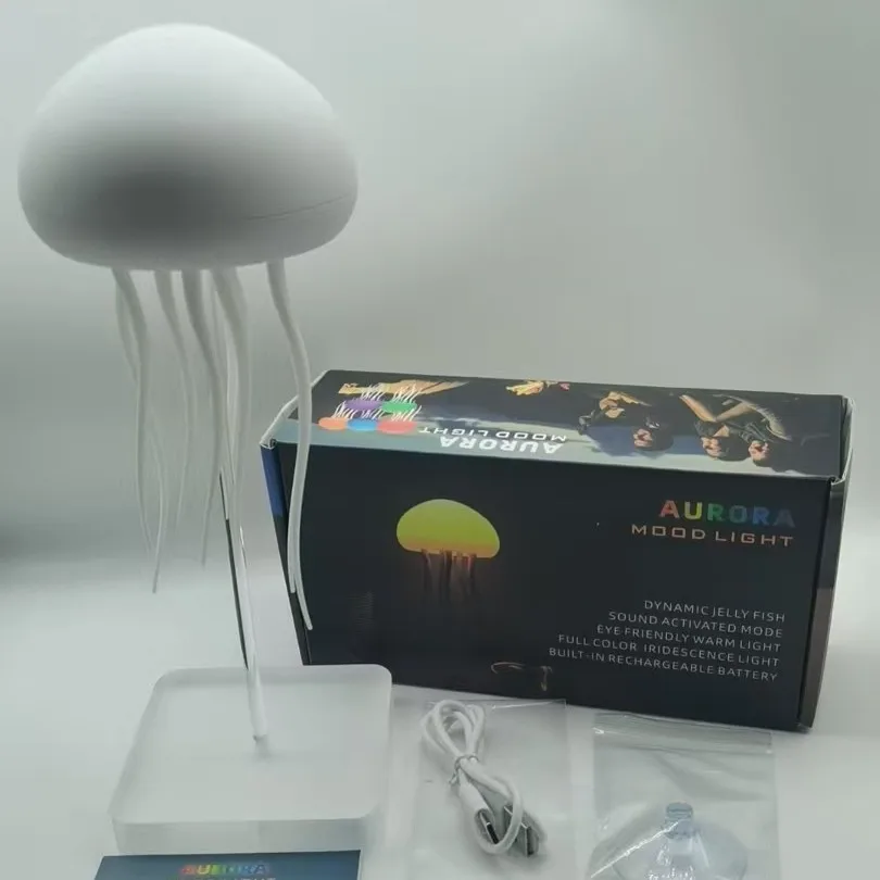 New Design Decoration Rechargeable RGB Multicolor Smart Jellyfish Night Light for Home dropshipping sourcing