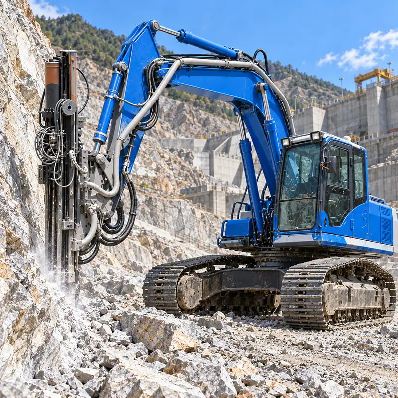 Strong Force Excavator Rock Splitter for Open Pit Mining Customized Integrated Rock Splitter with Continuous Drill Split Work